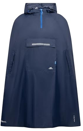 Trespass Unisex Waterproof Poncho Qikpac Navy in Size - XL