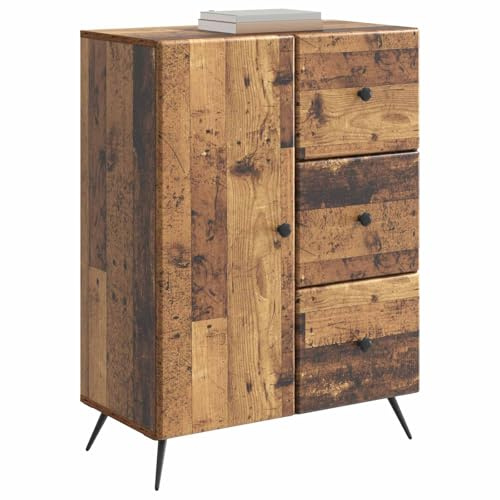 vidaXL Sideboard Altholz 66 x 34,5 x 90 cm Holzwerkstoff, Wohnzimmer Sideboard, modernes rechteckiges Design, viel Stauraum, Coole Dekoration, Flexible Aufbewahrung