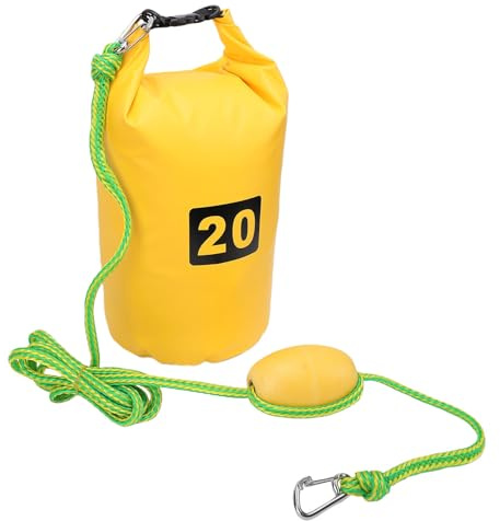 Tbest 20L Sandsäck med Boj Justerbart Rep 2 i 1 PWC Sandsäck för Motorbåtar Kajaker Vattenskotrar med Flytset för Vattenaktiviteter