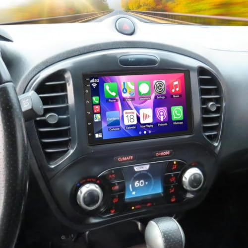2+32G Android 13 Autoradio Reproductor para Nissan Juke F15 2010-2011 con CarPlay Android Auto, Pantalla táctil de 7 Pulgadas Radio Coche con navegación GPS Mirror Link FM RDS SWC WiFi