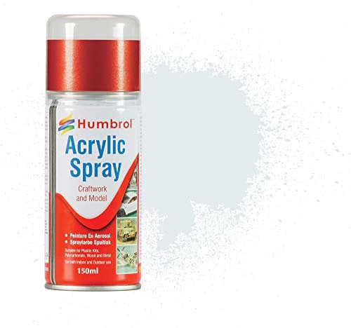 Humbrol Modellers Spray Paint - AD6191 No 191 Chrome Silver 150ml - Model Paints for Plastic Kits, Fast-Drying Modelling Paint for Crafting Surfaces Including Plastic, Fabric, Wood & Metal Models