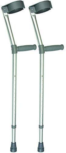Days Double Adjustable Crutches for Adults, Comfort Handle, Lightweight Mobility Aid, Handle to Ground Height 66 cm-94 cm