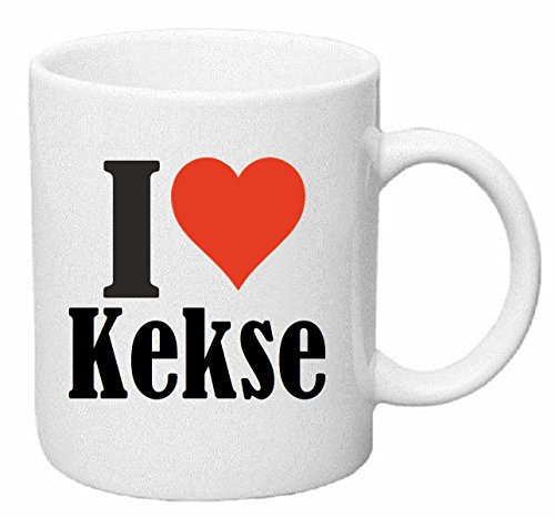 Reifen-Markt Kaffeetasse I Love Kekse Keramik Höhe 9,5cm ? 8cm in Weiß