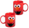 Sesamstraße Tasse - Elmo Kaffeetasse Becher Kaffeebecher aus Steingut Rot 320 ml