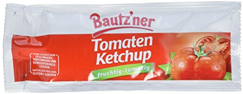 BAUTZ‘NER Tomaten Ketchup – 150 x 20 ml Pack – Protionsbeutel – Tomaten-Ketchup – Original Bautzner Rezeptur – Ohne Zusatz von Konservierungsstoffen und Geschmacksverstärkern – Ketchup