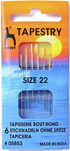 Pony Sewing Needles: Tapestry Size 22, Multi-Colour