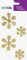 Baier & Schneider Sticker-Etikett Textilsticker Eiskristalle, diverse, 1 Stück, gold, 4 Stück