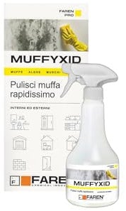 Faren MUFFYXID, Rimuovi Muffa, Antimuffa, Pulitore della Muffa ad Azione Rapida, Igienizzante, Elimina rapidamente Muffe, Funghi, Muschi e Alghe, ritarda la ricomparsa, 500ml (1)