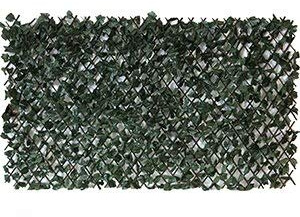 Artificial Maple Leaf Willow Screening attached to an expandable willow fence 2x1 metre