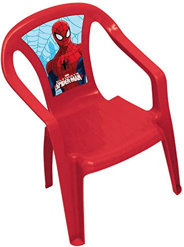 ARDITEX Marvel Spiderman 707976 - Sedia per Bambini, in plastica, 50 x 36,5 x 30 cm, Colore: Rosso/Blu