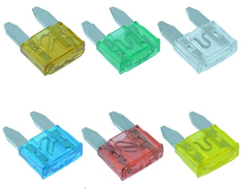 60 x Mini Hoja Fusibles 5 A 10 A 15 A 20 A 25 A 30 A coche auto