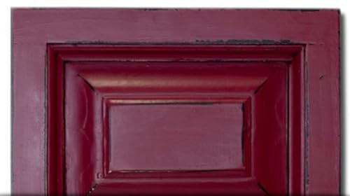 Casa Padrino Landhaus Stil Kleiderschrank - Kleider Schrank Shabby H 197 cm B 120 cm T 59 cm, Farbe:Rot-Schwarz Antik Stil