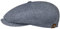 Stetson Hatteras Seide Schirmmütze Damen/Herren - Ballonmütze aus Seide - Flatcap mit Sonnenschutz UV 40+ - Schiebermütze mit Fischgratmuster - Schirmmütze Sommer/Winter blau 61 cm