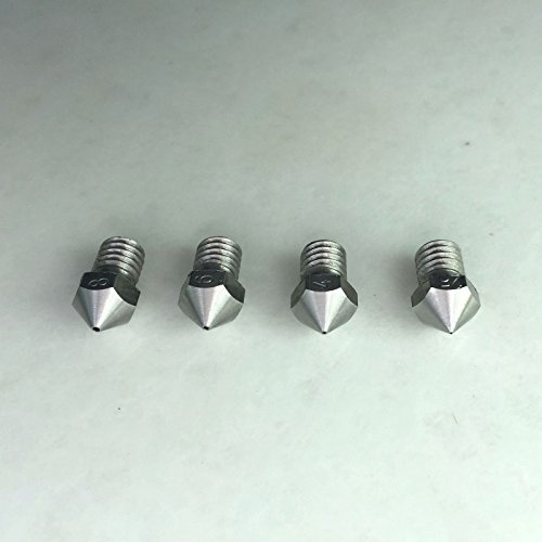 Olsson Blockdüse aus Edelstahl für 3,0 mm Ultimaker 2 + UM2 Extended + 3D-Drucker, bare Düsen, 4 Stück