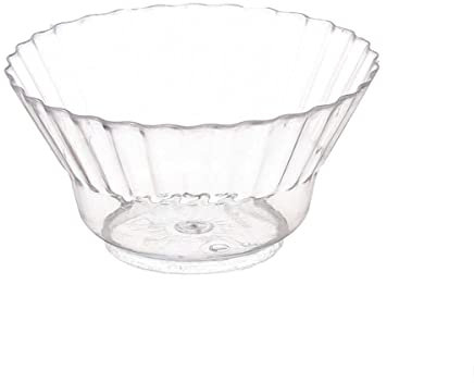 100 cuencos de plástico de 85 cc para helados yogur transparentes, tamaño pequeño Kristal Plastic Cups para helados y cremas de una porción
