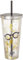 Spoontiques Harry-Potter-Becher – Glitterbecher mit Strohhalm – 590 ml – Acryl – Gold