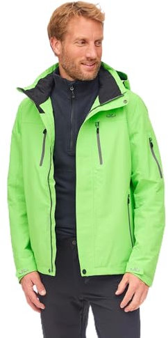 Jeff Green Herren Atmungsaktive wasserdichte Outdoor Funktionsjacke Harstad 12.000mm Wassersäule, Größe:3XL, Farbe:Lime 1