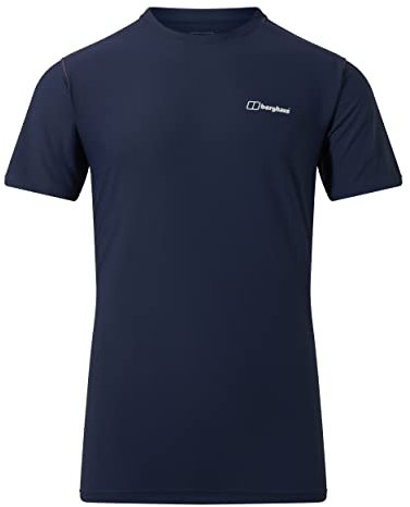 Berghaus Men's 24/7 Short Sleeve Crew Tech Baselayer T-Shirt | Moisture Wicking | Breathable, Dusk, S