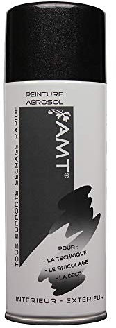 Les Colis Noirs LCN - Bombe de Peinture Noir Métallisé 330ml - Spray Aérosol Décoration - BP56