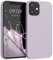 kwmobile Cover per Apple iPhone 12 mini Custodia - Back Case per Smartphone in Silicone TPU - Protezione Gommata - nuvola viola