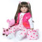 ZIYIUI Reborn Babys Mädchen 24 Zoll 60 cm Lebensecht Baby Puppen Weiches Silikon Vinyl Handgefertigt Reborn Dolls Toddler Lange Haare Baby Mädchen
