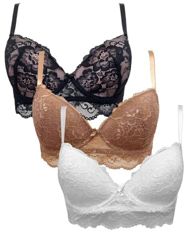 Coconuda Confezione da 3 Reggiseni Peonia Assortito 2