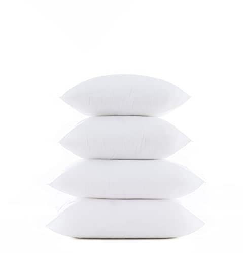 Todocama – Pack Ahorro 4 Unidades de Relleno de cojín con Fibra Hueca siliconada de Alta recuperación, mullidos e hipoalergénicos Cojines de sofá o de Cama. (Pack 4 Rellenos de 45x45 cm)