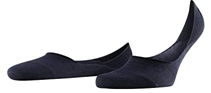 FALKE Men's Step Medium Cut No Show Socks, Sustainable Cotton, Blue (Dark Navy 6375), 8-9, 1 Pair