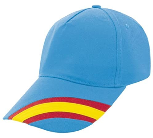 Makio Padel Golf Tennis Kappe mit 5 Paneln, 100 % gekämmte Baumwolle, hellblau, 58 cm