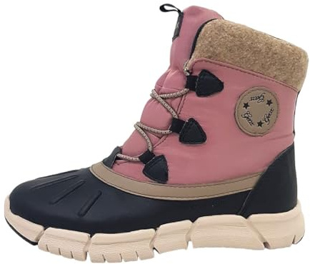 Geox Mädchen J Flexyper Girl B Ab Stiefeletten,Schwarz Dk Pink,32 EU