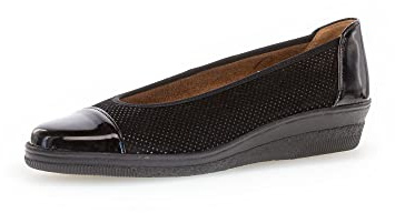 Gabor Damen Klassische Ballerinas, Frauen Flats,Moderate Mehrweite (G),Ballerina-Schuhe,Ballett-Schuhe,Ballet-Flats,schwarz,40 EU / 6.5 UK