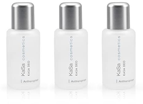 KaSa cosmetics Deo - Antitranspirant gegen starkes Schwitzen für Männer & Frauen - Dermatologisch getestet - Schützt vor Schweiß- und Geruchsbildung - parfümfrei - Made in Germany (50ml (3er Pack)