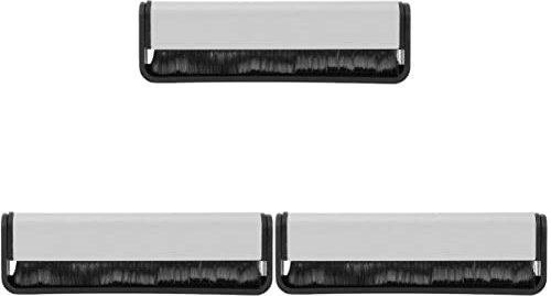 3 pcs LP Cleaning Brush Vinyl Record Cleaner Turntable CD Album (Black Silver)