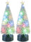 infactory Weihnachtsbaum Kfz: 2er-Set Bunte LED-Weihnachtsbäume mit USB-Betrieb, 25 cm hoch (LED Weihnachtsbaum Auto, Mini Weihnachtsbaum LED, Weihnachtsbeleuchtung)