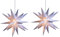 Novaliv 2er Sparset Weihnachtssterne LED Dekosterne 25cm Weiss für AUSSEN Kabel mit Trafo 3D Stern 18 Zackig Leuchtstern Weihnachtslicht Winterbeleuchtung 3D Stern Weihnachtslicht