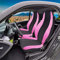 Rebeca Shop® Autositzbezüge kompatibel für Smart W450 W451 W453 Made in Italy Sitzbezüge Set Vordersitzbezüge Paar, passend zu Teppichmatten (Smart 2Serie W451, schwarz/pink)