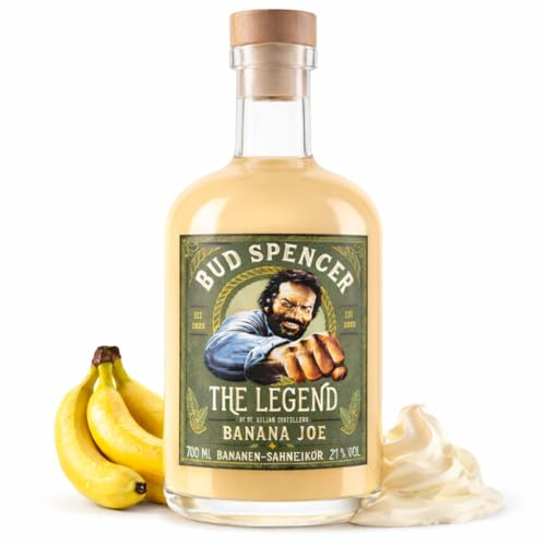 Bud Spencer Bananenlikör - Banana Joe Sahnelikör [21% Vol, 0,7l] - Deutscher Bananen Likör - Bud Spencer und Terence Hill Fanartikel - Tolles Geschenk für Männer - Liköre von St. Kilian