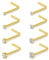 NIUSIMAN 8 Stück Nasenpiercing Gold Chirurgenstahl,18 Gauge Nasenpiercing Stecker Schraube L förmige Nase Piercing Set dünn Nase Piercing Schmuck Labret Piercing Set Frauen Mädchen Männer