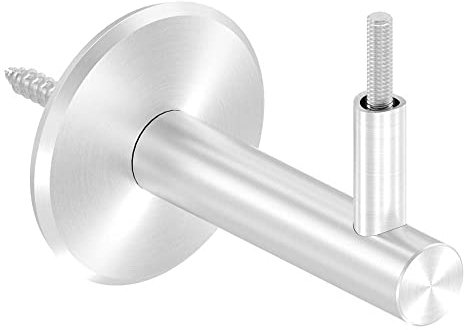 Handlaufhalter zur Wandbefestigung mit verschraubter Ronde 68 x 5mm, mit M6 Senkkopfschraube, inkl. M8x80mm Stockschraube