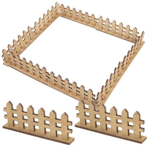Sosoport 10St Puppenhauszaun kreativität kreativekraft Feenhaus Mikrolandschaftsornament weiße Verzierungen Rasenverzierungen im Freien Gartenzaun Miniaturzaun schmücken Weihnachten