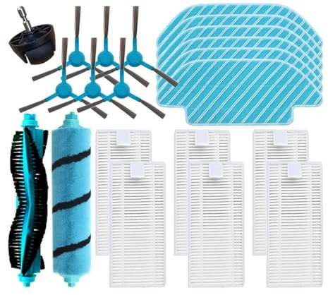 ZeAda Piezas de Robot Aspirador, Accesorios de paño de mopa con Filtro Hepa de Cepillo Lateral Principal, compatibles con Cecotec Conga 4090 4490 6090