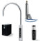 HappyFilter FizzRed Wassersprudler Wasserkocher | gekühlt | gesprudelt | kochend| 3in1 Touch Chrom Wasserhahn | Kalkfilter | Wasserspender | Büro | Küche | Festwasseranschluss | 425g CO2 Adapter