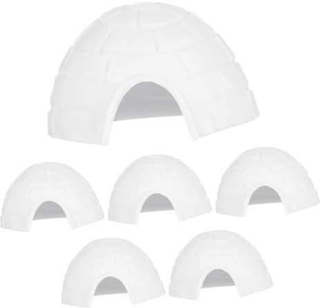 Vaguelly 12 STK Iglu-Modell Kuchendekoration Iglu-Ornament spaß The Pleasure Wohnkultur ausgestopftes Tier Iglu- Iglu-Spielzeug für Kinder Glas Kleine Tiere Pappo Zylinder Kleinkind