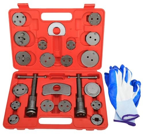BOOMSTART Juego de 22 piezas de reposicionador universal de pistón de freno, herramienta de restablecimiento, pinza de freno, pistón de freno para coche