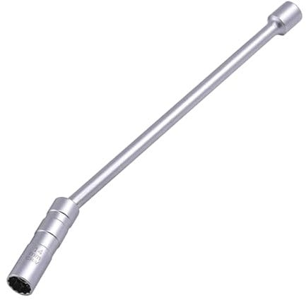 JNNJ Universal Flexibel Zündkerzenschlüssel, Zündkerzen Entferner Installationswerkzeug, Magnetisch schwenkbare magnetische Steckschlüssel für Auto Motorrad(14mm)