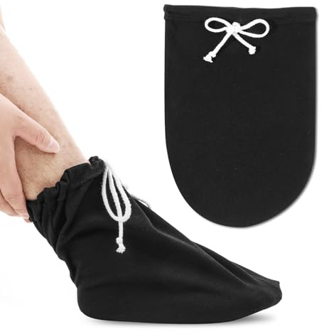 Prasacco Gipssockenabdeckung für Fuß, Gipsbedeckung, Socken, Beingips-Abdeckung unterhalb des Knies, verstellbarer Kordelzug, Gipsschutz, waschbar, Gipsmanschette für Männer und Frauen, Fußbein,