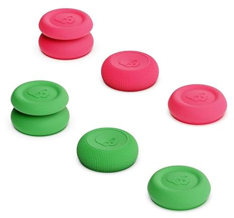 Lot de 3 paires de capuchons analogiques pour manette Nintendo Switch Pro et manette PS5/PS4/Slim/Pro (rose + vert)