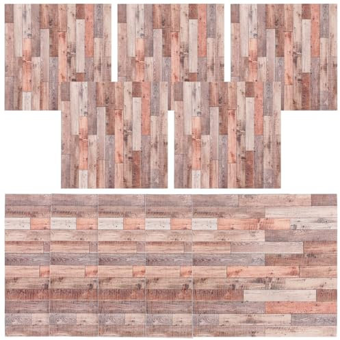 Vaguelly 10 Stück Fliesenaufkleber Zum Abziehen Und Aufkleben Entfernbare Holzmaserung Wandaufkleber Für Die Raumdekoration