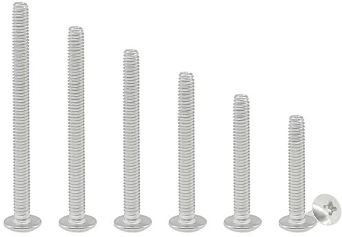60 PCS M4 Cabinet and Drawer Handle Screws in 304 Stainless Steel