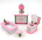 KARLOR 4-Piece Dollhouse Furniture Set Bathroom Wooden Miniature Furniture Set Bathtub Toilet Sink Chair Dollhouse Accessories Decoration 1:12 Dollhouse Dollhouse Doll Furniture (Bathroom)